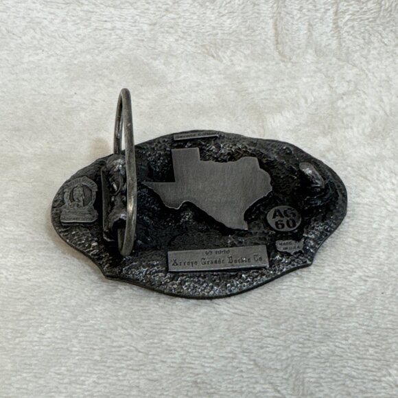 Vintage 1990 Arroyo Grande Texas 2nd Edition Belt Buckle - Picture 2 of 8